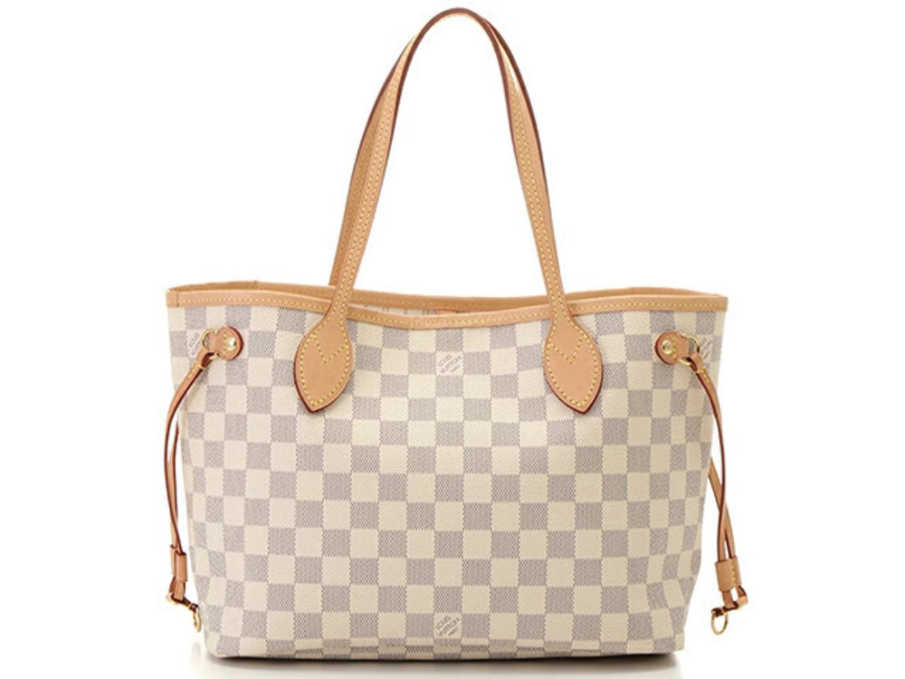 LOUIS VUITTON Neverfull Pouch Clutch not Damier Azur White I